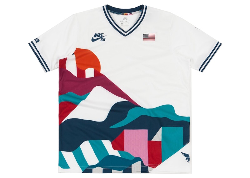 Nike SB x Parra USA Federation Kit Crew Jersey (Asia Sizing) White/Brave Blue