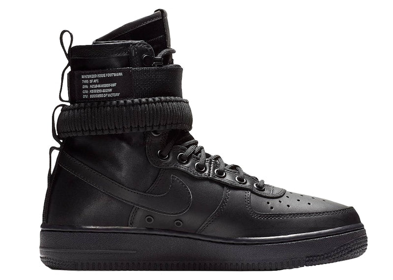 Nike Air Force 1 Triple Black Leather (Women's)