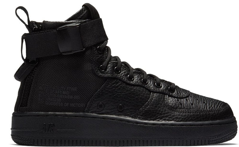 Nike SF Air Force 1 Mid Triple Black (GS)