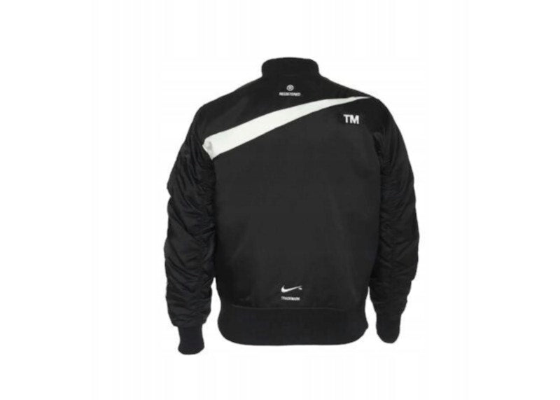 Nike SWOOSH Therma Fit Reversible Bomber Jacket Black/White