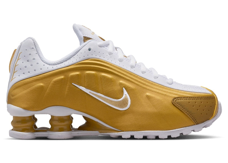 Nike Shox R4 Metallic Gold White (GS)