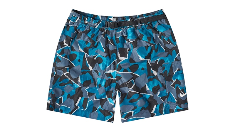 Nike Shred Camo Voyage 5 Inch Cargo Shorts Blue Lightning