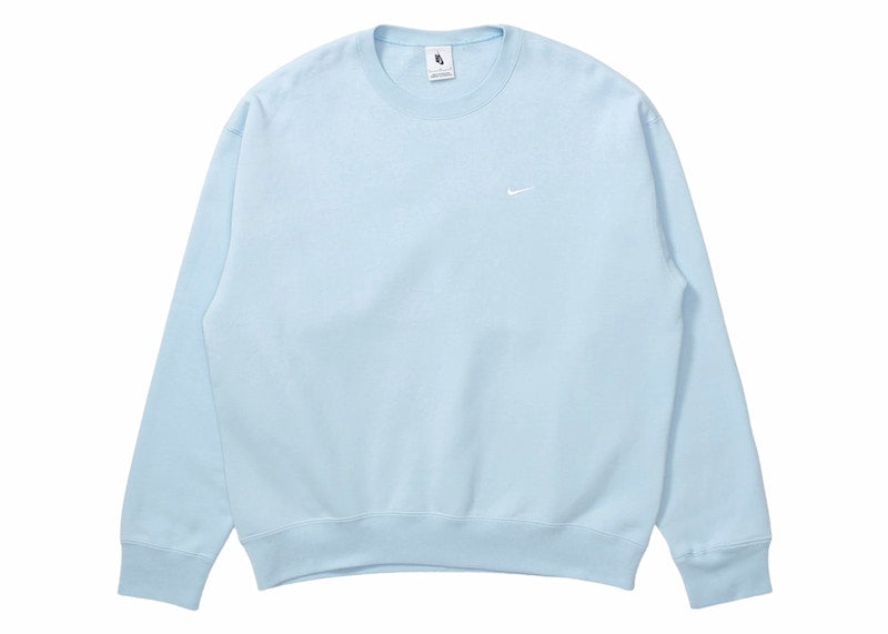 Nike Solo Swoosh Fleece Crewneck Celestine Blue/White