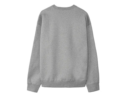 Nike Solo Swoosh Fleece Crewneck Dark Grey Heather/White