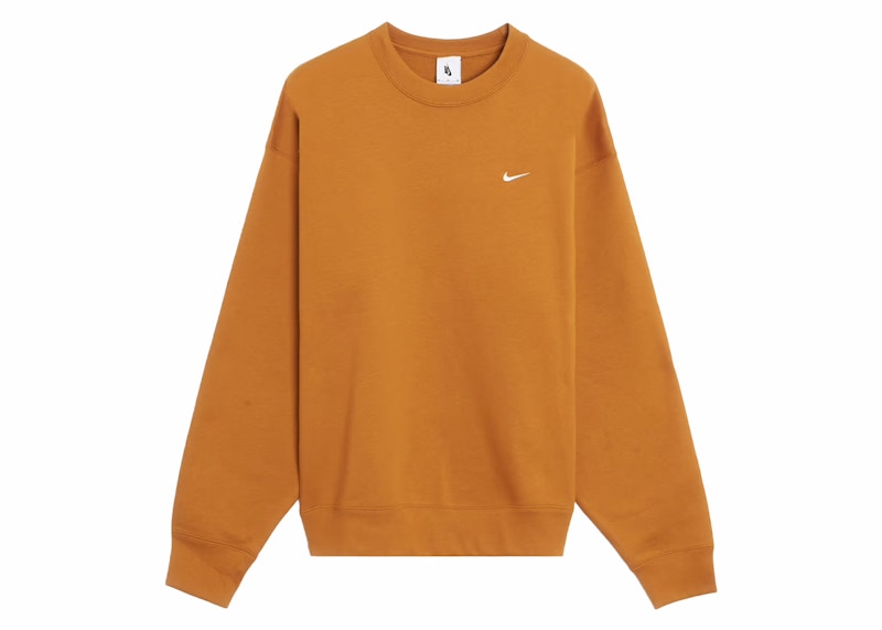 Nike Solo Swoosh Fleece Crewneck Desert Ocre/White