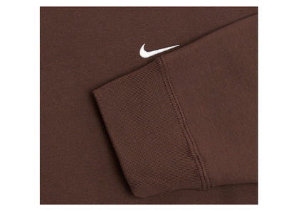 Nike Solo Swoosh Fleece Crewneck Hoodie Baroque Brown