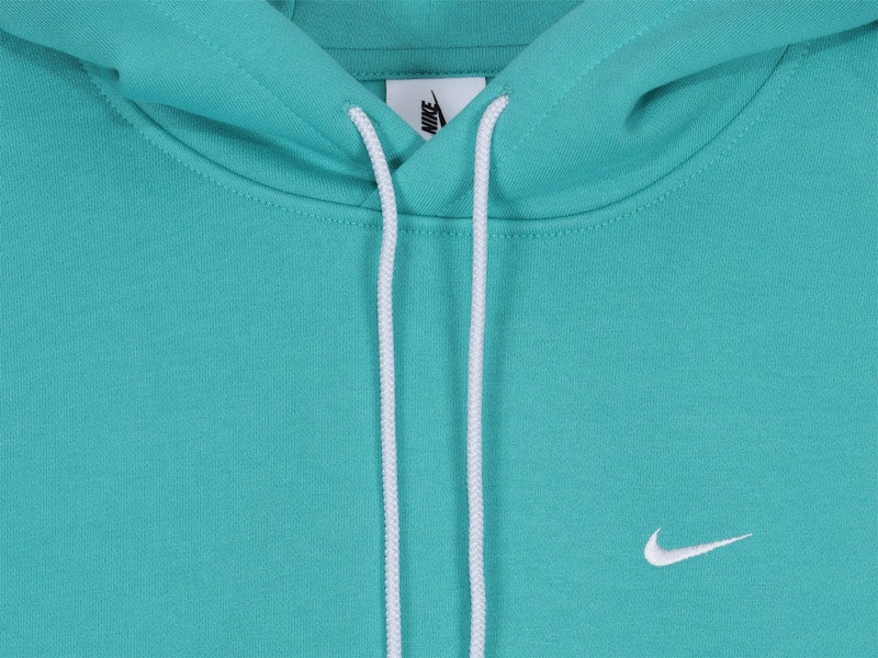 Nike Solo Swoosh Fleece Hoodie Washed Teal/Wit