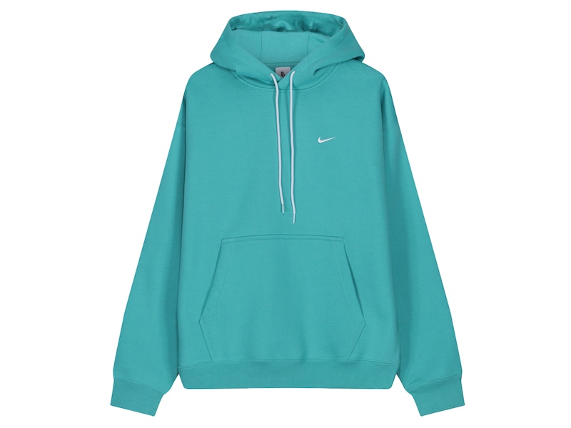 Nike Solo Swoosh Fleece Hoodie Washed Teal/Wit