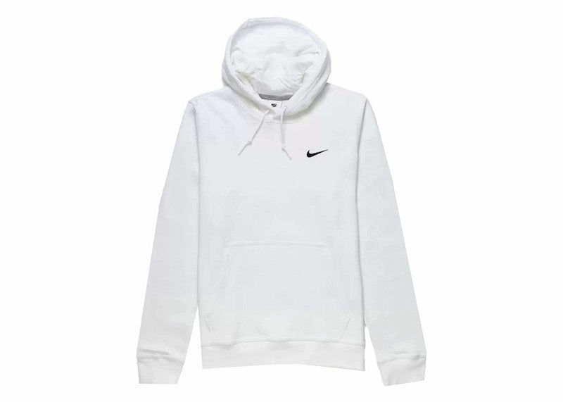 Nike Solo Swoosh Fleece Pullover Hoodie White/Black