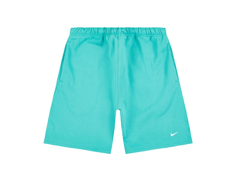Nike Solo Swoosh Fleece Shorts Washed Teal/White