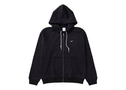 Nike Solo Swoosh Full Zip Hoodie Black/White