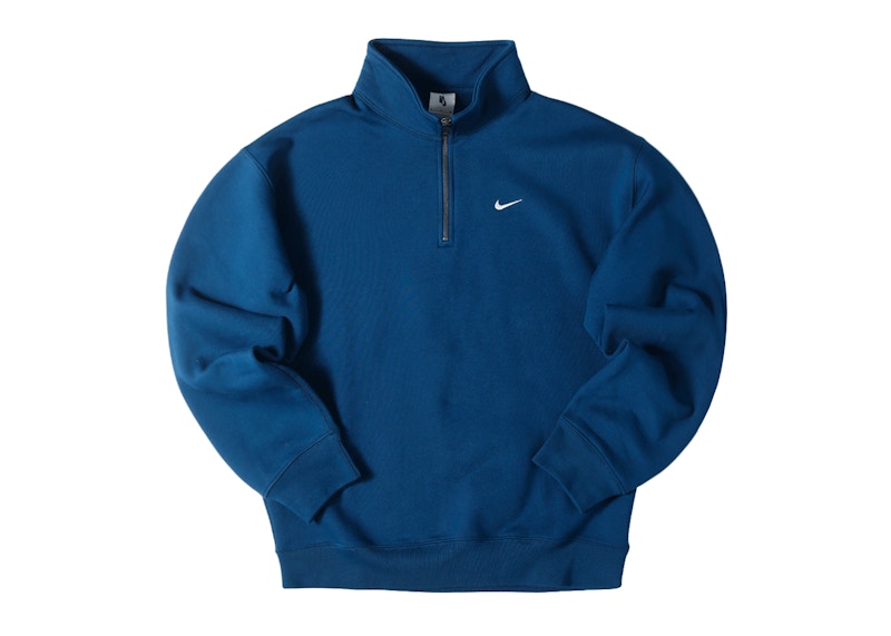 Nike Solo Swoosh Quarter Zip Top Navy