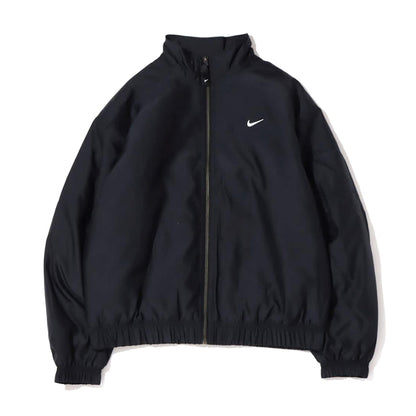 Nike Solo Swoosh Satin Bomber Jacket Black Kumquat