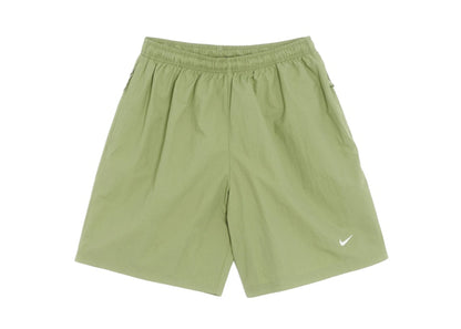 Nike Solo Swoosh Woven Shorts Oil Green/White