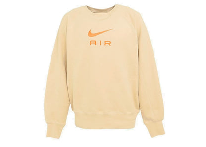 Nike Sportswear Air French Terry Crewneck (Asia Sizing) Sesame/Safety Orange