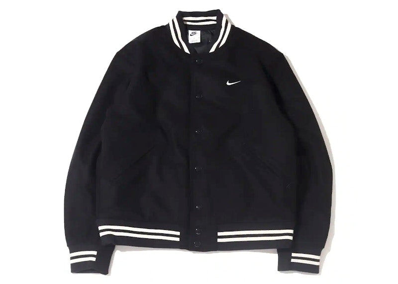 Nike Sportswear Authentics Varsity Jacket (Asia Sizing) Black/White