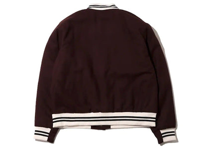 Nike Sportswear Authentics Varsity Jacket (Asia Sizing) Brown Basalt/White