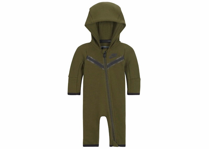 Nike Sportswear Baby Tech Fleece Full-Zip Coverall Rough Green