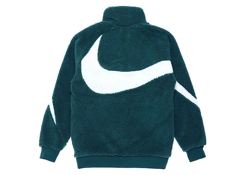 Nike Sportswear Big Swoosh Reversible Boa Jacket (Asia Sizing) Deep Jungle/Sail