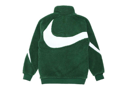Nike Sportswear Big Swoosh Reversible Boa Jacket (Asia Sizing) Green/Sail