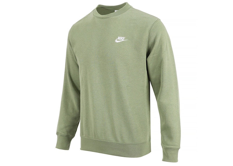 Nike Sportswear Club Fleece Crewneck Oil Green/White
