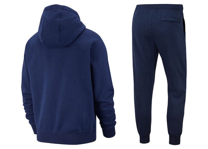 Nike Sportswear Club Fleece Full-Zip Hoodie & Joggers Set Midnight Navy/Midnight Navy/White