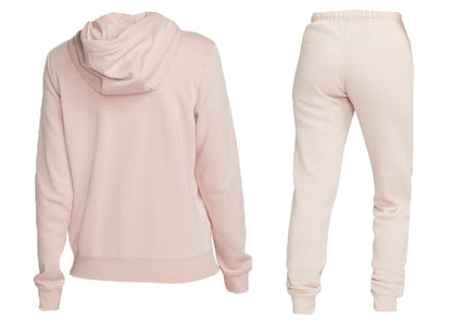 Nike Sportswear Club Fleece Full-Zip Hoodie & Joggers Set Pink Oxford/White