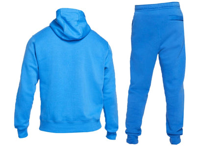 Nike Sportswear Club Fleece Full-Zip Hoodie & Joggers Set Signal Blue/Signal Blue/White
