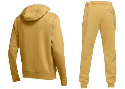 Nike Sportswear Club Fleece Full-Zip Hoodie & Joggers Set Wheat Gold/Wheat Gold/White