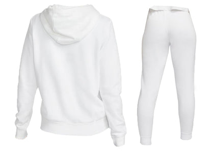 Nike Sportswear Club Fleece Full-Zip Hoodie & Joggers Set White/Black