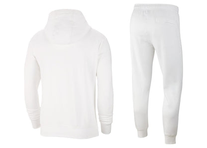Nike Sportswear Club Fleece Full-Zip Hoodie & Joggers Set White/White/Black