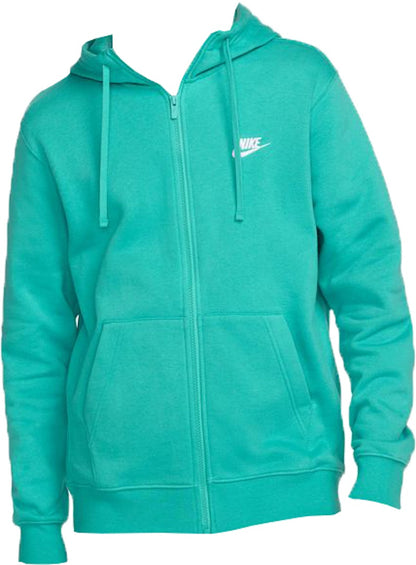 Nike Sportswear Club Fleece Full-Zip Hoodie Washed Teal/Washed Teal/White