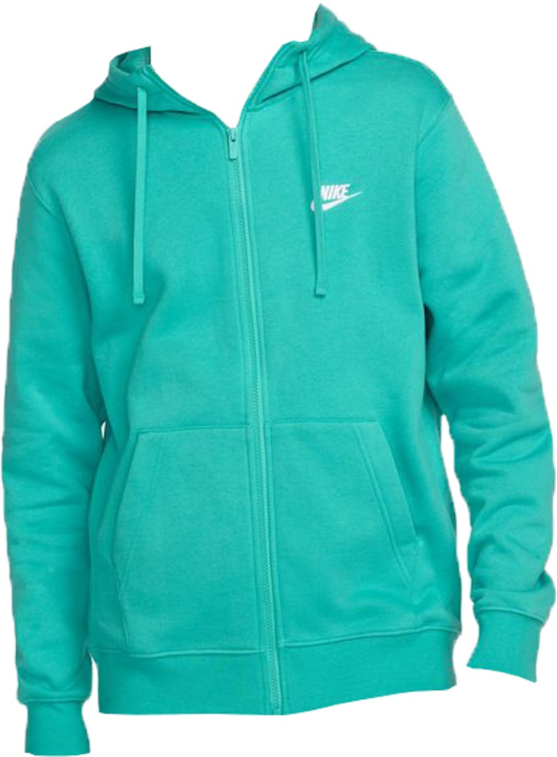 Nike Sportswear Club Fleece Full-Zip Hoodie Washed Teal/Washed Teal/White