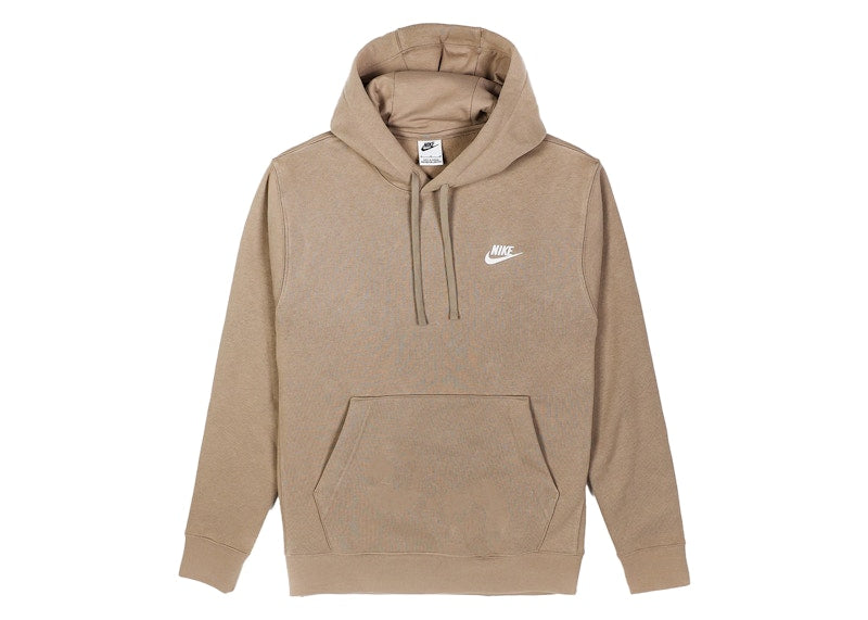 Nike Sportswear Club Fleece Pullover Hoodie Brown/White