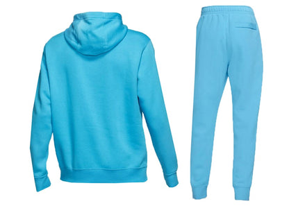 Nike Sportswear Club Fleece Pullover Hoodie & Joggers Set Baltic Blue/White/White