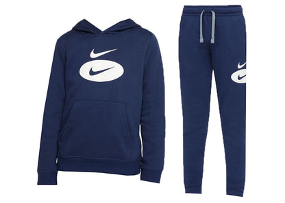 Nike Sportswear Club Fleece Pullover Hoodie & Pants Set Midnight Navy/Cool Grey/Sail