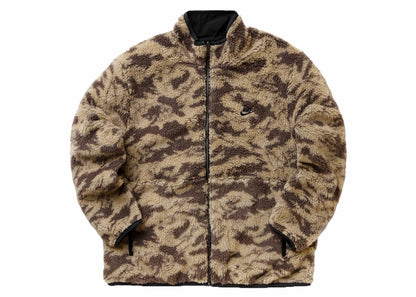 Nike Sportswear Club Fleece Reversible Print Jacket Brown