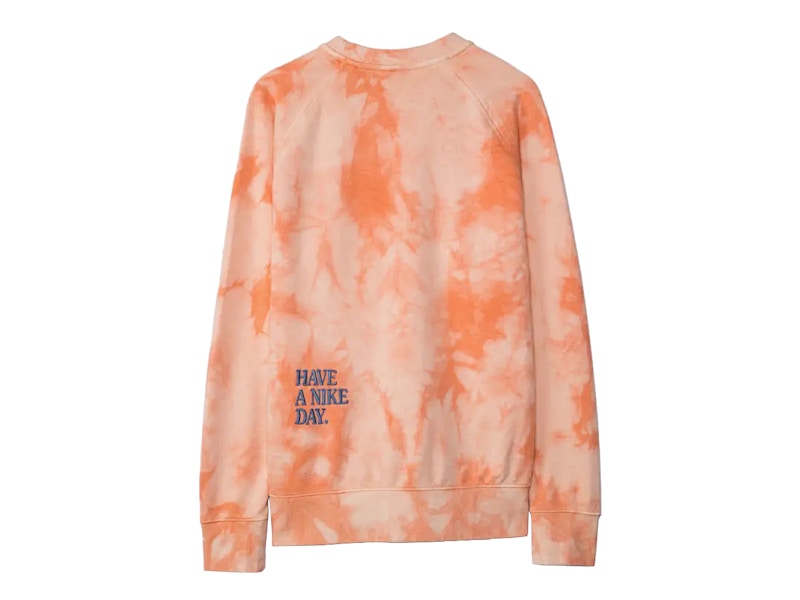 Nike Sportswear French Terry Tie-Dye Crewneck Crimson Bliss/University Blue