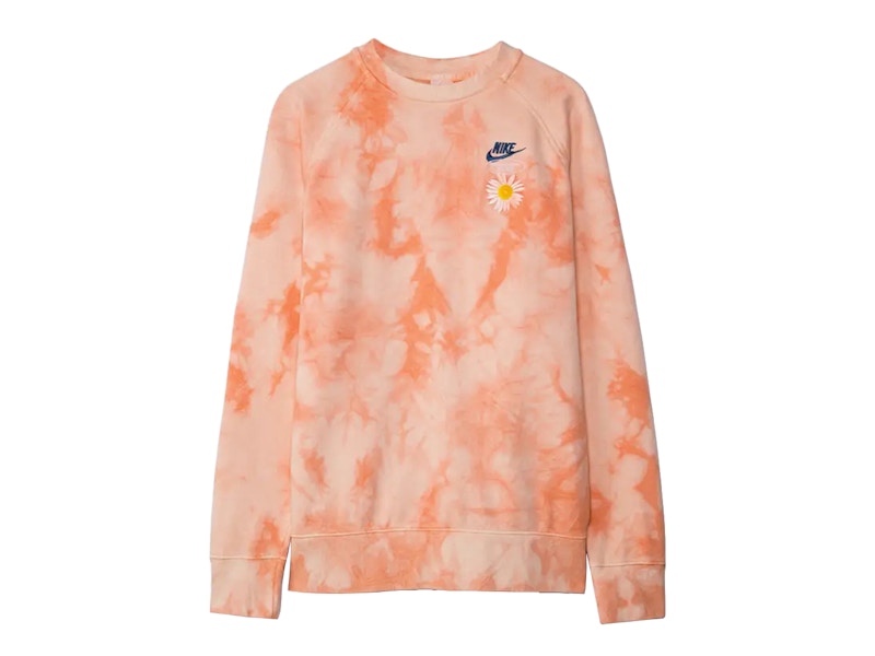 Nike Sportswear French Terry Tie-Dye Crewneck Crimson Bliss/University Blue