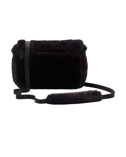 Nike Sportswear Futura 365 Faux Fur Crossbody Bag (1L) Black/Black/White