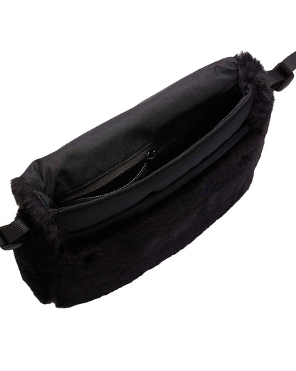 Nike Sportswear Futura 365 Faux Fur Crossbody Bag (1L) Black/Black/White