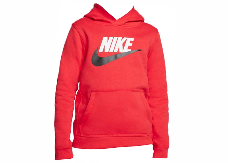 Nike Sportswear Kids Club Fleece Pullover Hoodie University Red