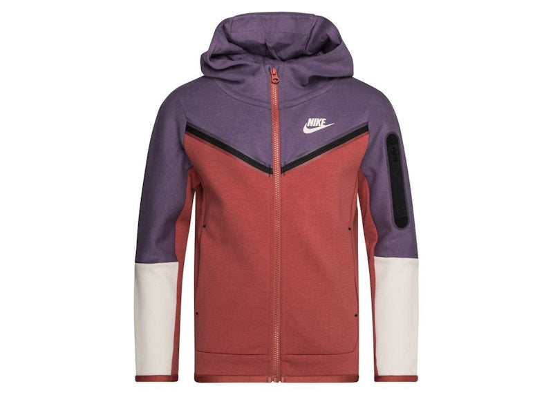 Nike Sportswear Kids' Tech Fleece Full-Zip Hoodie Canyon Purple/Canyon Rust/Light Bone/Light Bone