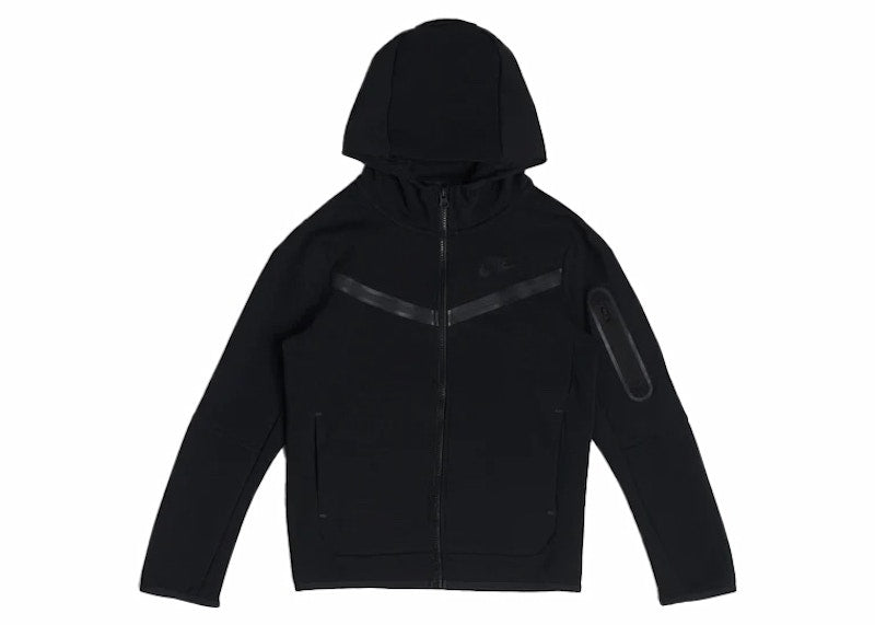 Nike Sportswear Kids' Tech Fleece Full-Zip Hoodie (Plus Size) Black/Black