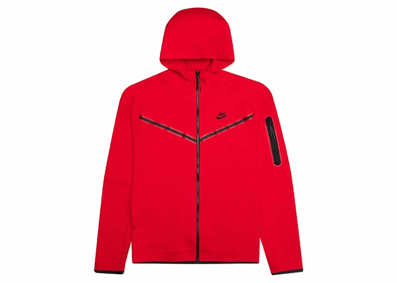 Nike Sportswear Kids' Tech Fleece Full-Zip Hoodie University Red/Black