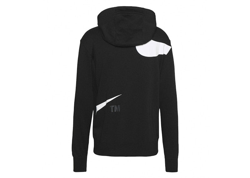 Nike Sportswear Semi-Brushed Swoosh Hoodie Black/White