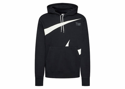 Nike Sportswear Semi-Brushed Swoosh Hoodie Black/White