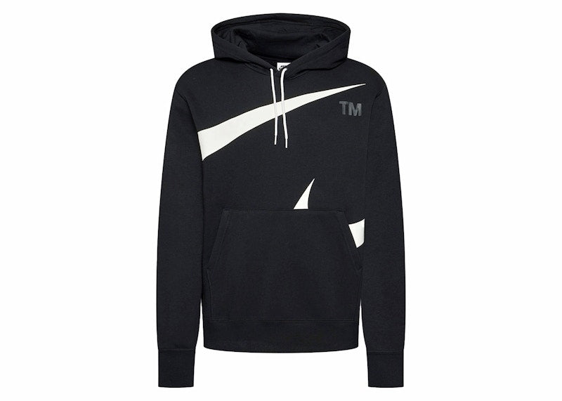 Nike Sportswear Semi-Brushed Swoosh Hoodie Black/White