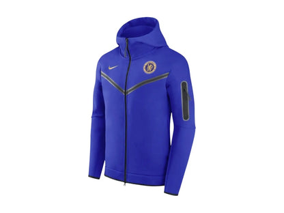 Nike Sportswear Tech Fleece Chelsea FC 2023-2024 Windrunner Full Zip Hoodie Rush Blue/Club Gold