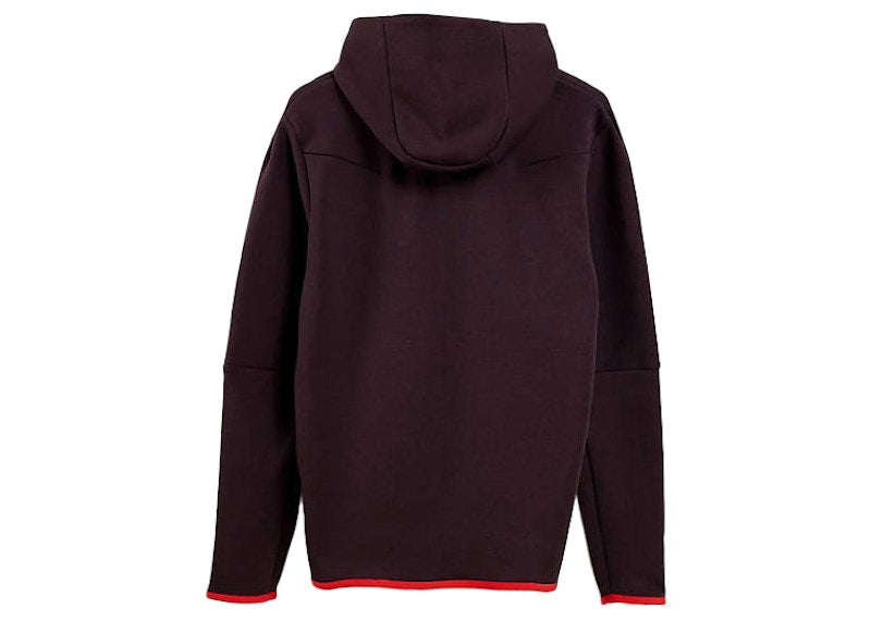 Nike Sportswear Tech Fleece Full-Zip Hoodie Brown Basalt/Pecan/Chile Red/Black